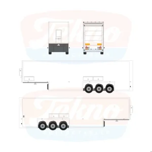 Mod 000077 / T.B. 3- Assige Dubbeldekstrailer